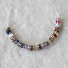 3.5mm Disco Sapphire Beads Faceted Rondelle Colorful Multi Sapphire 2” Natural Gemstone for DIY Jewelry Making