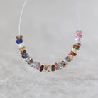 3.5mm Disco Sapphire Beads Faceted Rondelle Colorful Multi Sapphire 2” Natural Gemstone for DIY Jewelry Making