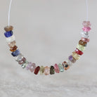 3.5mm Disco Sapphire Beads Faceted Rondelle Colorful Multi Sapphire 2” Natural Gemstone for DIY Jewelry Making