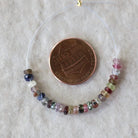3.5mm Disco Sapphire Beads Faceted Rondelle Colorful Multi Sapphire 2” Natural Gemstone for DIY Jewelry Making