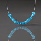 3.5mm Electric Neon Peacock Apatite Beads - Faceted Rondelle Genuine Gemstone 20 PCs