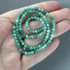 3.5mm Emerald Beads – Faceted Round Natural Gemstone 15" Strand
