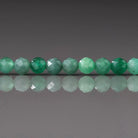 3.5mm Emerald Beads – Faceted Round Natural Gemstone 15" Strand