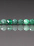 3.5mm Emerald Beads – Faceted Round Natural Gemstone 15" Strand