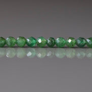 3.5mm Natural Fuchsite Micro Faceted Beads Genuine Small Emerald Green Beads 15