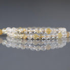 3.5mm Golden Rutilated Quartz Beads ‚Äì Faceted Round Natural Gemstone 15" Strand