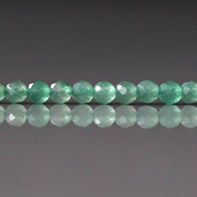 3.5mm AAA Green Aventurine Beads Micro Faceted Beads 15" Green Natural Aventurine Gemstone Beads Beading Crafter Gift DIY jewelry