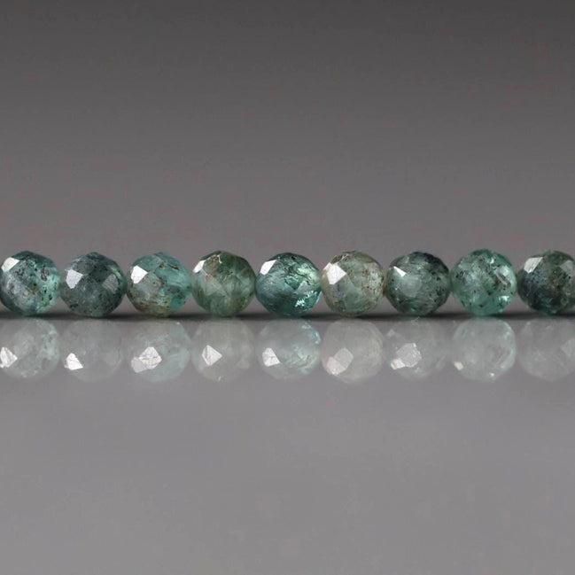 3.5mm Rare Green Kyanite Beads Micro Faceted Beads 14 PCs Rare Kyanite Gemstone Beads Beading Crafter Gift