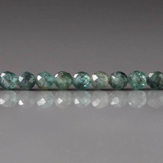 3.5mm Rare Green Kyanite Beads Micro Faceted Beads 14 PCs Rare Kyanite Gemstone Beads Beading Crafter Gift