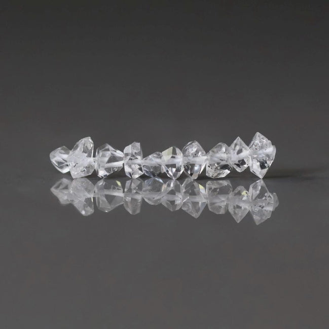 3-5mm AAA Herkimer Diamond Beads 10 PCs Quartz Genuine Gemstone Beads for Jewelry Making Beading Craft Gift April Birthstone