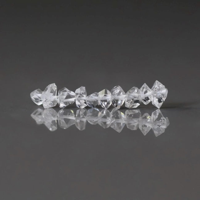 3-5mm Herkimer Diamond Beads - Round Micro Gemstone 10 Pcs