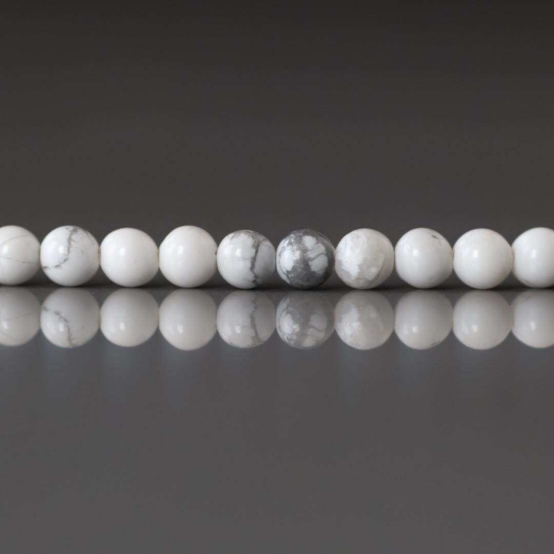 3.5mm Howlite Beads Smooth Beads 15" Natural White Turquoise Gemstone Beads Beading Crafter Gift DIY Jewelry