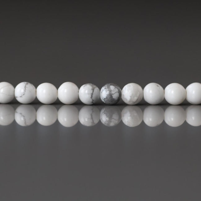 3.5mm Howlite Beads Smooth Beads 15" Natural White Turquoise Gemstone Beads Beading Crafter Gift DIY Jewelry