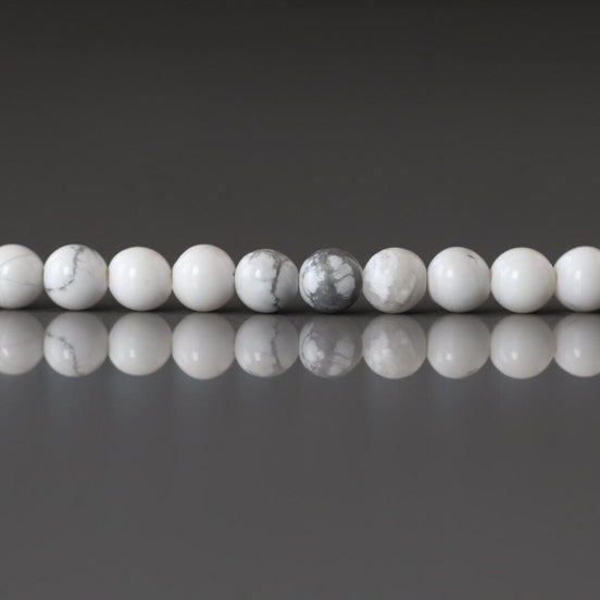 3.5mm Howlite Beads Smooth Beads 15" Natural White Turquoise Gemstone Beads Beading Crafter Gift DIY Jewelry