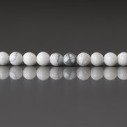 3.5mm Howlite Beads - Smooth Round Natural Gemstone 15