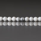 3.5mm Howlite Beads - Smooth Round Natural Gemstone 15" Strand