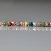 3.5mm Indian Agate Faceted Beads Genuine Agate Colorful Beads 15