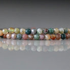 3.5mm Indian Agate Beads - Faceted Round Natural Gemstone 15" Strand