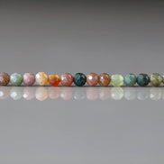 3.5mm Indian Agate Beads - Faceted Round Natural Gemstone 15