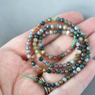 3.5mm Indian Agate Beads - Faceted Round Natural Gemstone 15" Strand
