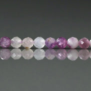 3.5mm AAA Lepidolite Micro Faceted Beads Genuine Lepidolite Beads 15