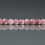 3.5mm Madagascar Rose Quartz Faceted Beads 15