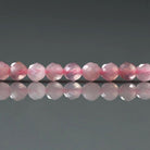 3.5mm Madagascar Rose Quartz Beads – Faceted Round Natural Gemstone 15" Strand
