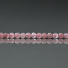 3.5mm Madagascar Rose Quartz Beads – Faceted Round Natural Gemstone 15" Strand