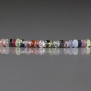 3.5mm Disco Sapphire Beads Faceted 20 PCs Raw Colorful Multi Sapphire Genuine Gemstone Beads Jewelry Making Craft Gift September Birthstone