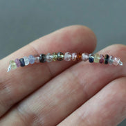 3.5mm Disco Sapphire Beads Faceted 20 PCs Raw Colorful Multi Sapphire Genuine Gemstone Beads Jewelry Making Craft Gift September Birthstone