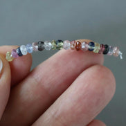 3.5mm Disco Sapphire Beads Faceted 20 PCs Raw Colorful Multi Sapphire Genuine Gemstone Beads Jewelry Making Craft Gift September Birthstone