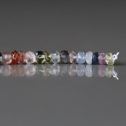 3.5mm Disco Sapphire Beads Faceted 20 PCs Raw Colorful Multi Sapphire Genuine Gemstone Beads Jewelry Making Craft Gift September Birthstone