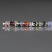 3.5mm Disco Sapphire Beads Faceted 20 PCs Raw Colorful Multi Sapphire Genuine Gemstone Beads Jewelry Making Craft Gift September Birthstone