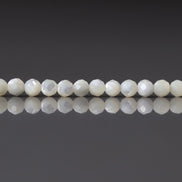 3.5mm Natural Mother of Pearl Beads Faceted MOP Genuine Shell Beads 15