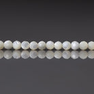 3.5mm Natural Mother of Pearl Beads - Faceted Round Natural Gemstone 15" Strand