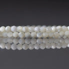 3.5mm Natural Mother of Pearl Beads - Faceted Round Natural Gemstone 15" Strand