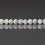 3.5mm Natural Mother of Pearl Beads Smooth MOP Genuine Shell Beads 15