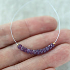 3.5mm Natural Purple Sapphire Beads Faceted Rondelle 1” Genuine Gemstonefir DIY Jewelry Making Beading Supplies
