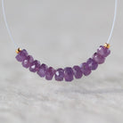 3.5mm Natural Purple Sapphire Beads Faceted Rondelle 1” Genuine Gemstonefir DIY Jewelry Making Beading Supplies