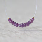 3.5mm Natural Purple Sapphire Beads Faceted Rondelle 1” Genuine Gemstonefir DIY Jewelry Making Beading Supplies
