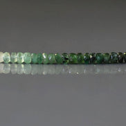 3.5mm Ombre Emerald Beads - Faceted Rondelle Natural Gemstone 1.75