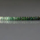 3.5mm Ombre Emerald Beads - Faceted Rondelle Natural Gemstone 1.75" Strand