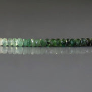 3.5mm Ombre Emerald Beads Faceted Rondelle 2” Raw Natural Emerald Genuine Gemstone Beads for DIY Jewelry Making Craft Gift