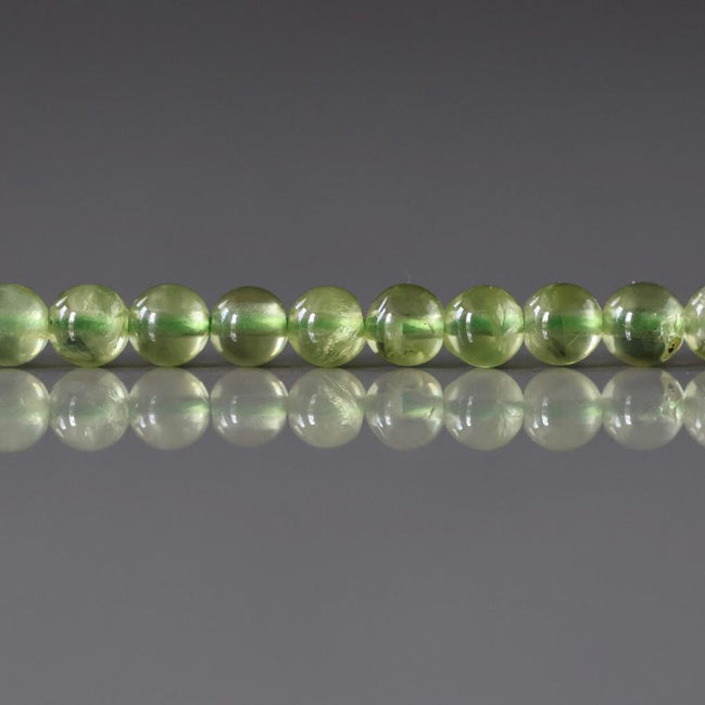 3.5mm AAA Peridot Beads Smooth Peridot 15" Transparent Green Gemstone Beads for Jewelry Making Beading Craft Gift August Birthstone Beads