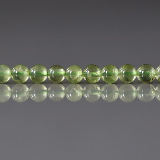 3.5mm AAA Peridot Beads Smooth Peridot 15" Transparent Green Gemstone Beads for Jewelry Making Beading Craft Gift August Birthstone Beads