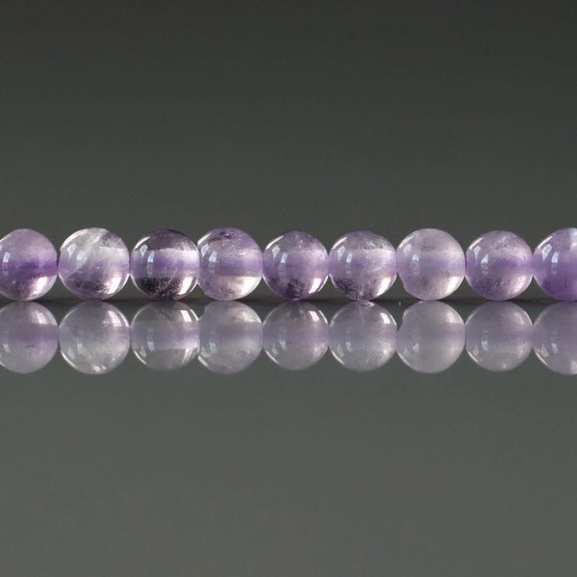 3.5mm Pink Amethyst Beads Smooth Beads 15" Lilac Natural Amethyst Gemstone Beads Beading Crafter Gift February Birthstone