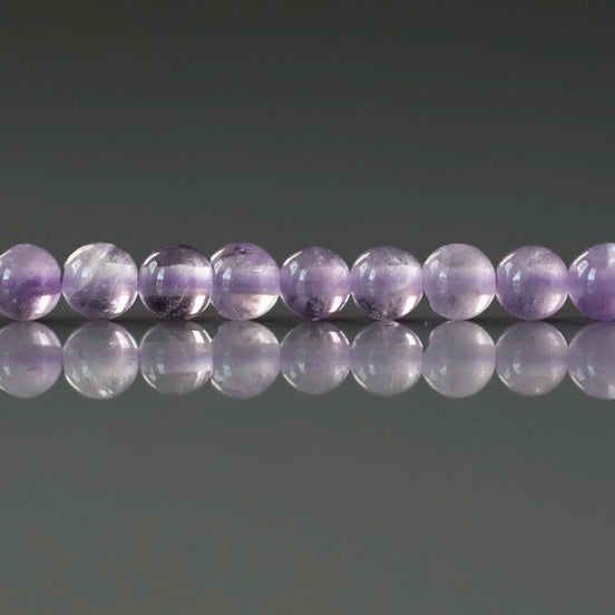 3.5mm Pink Amethyst Beads Smooth Beads 15" Lilac Natural Amethyst Gemstone Beads Beading Crafter Gift February Birthstone