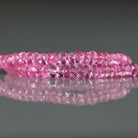 3.5mm Pink Topaz Rondelle Beads – Faceted Rondelle Natural Gemstone 6" Strand
