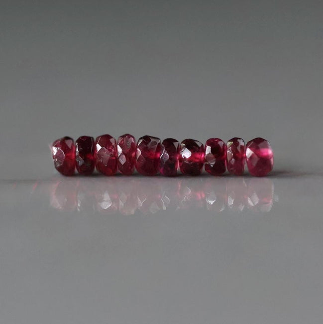3.5mm AAA Pink Tourmaline Beads Rondelle 10 PCs Faceted Genuine Gemstone Beads Jewelry Making Gift October Birthstone