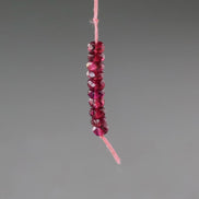3.5mm AAA Pink Tourmaline Beads Rondelle 10 PCs Faceted Genuine Gemstone Beads Jewelry Making Gift October Birthstone